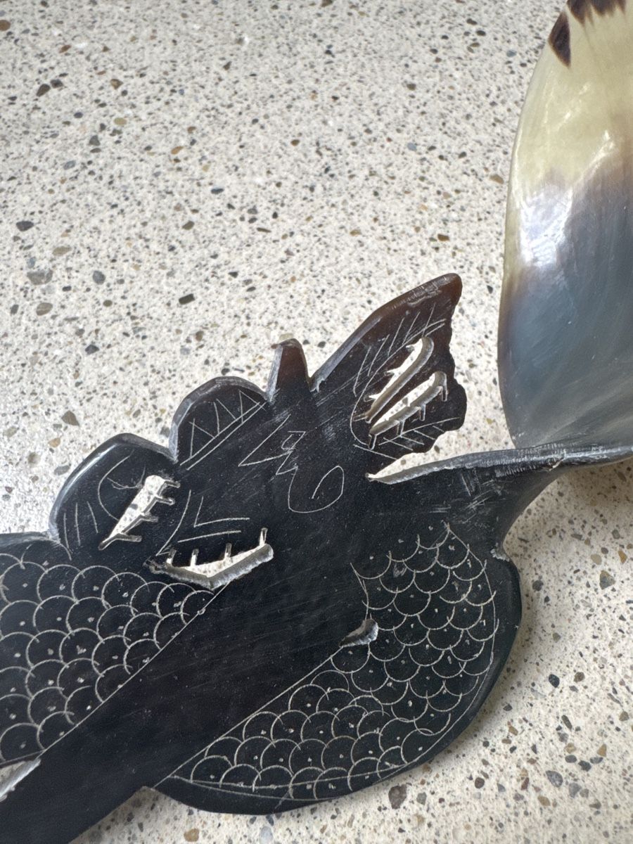 Cucchiai: Vintage Asien Servierlöffel Drachen Horn – Nuovo (secondo la descrizione) da Brütten venduto da Rod816 2