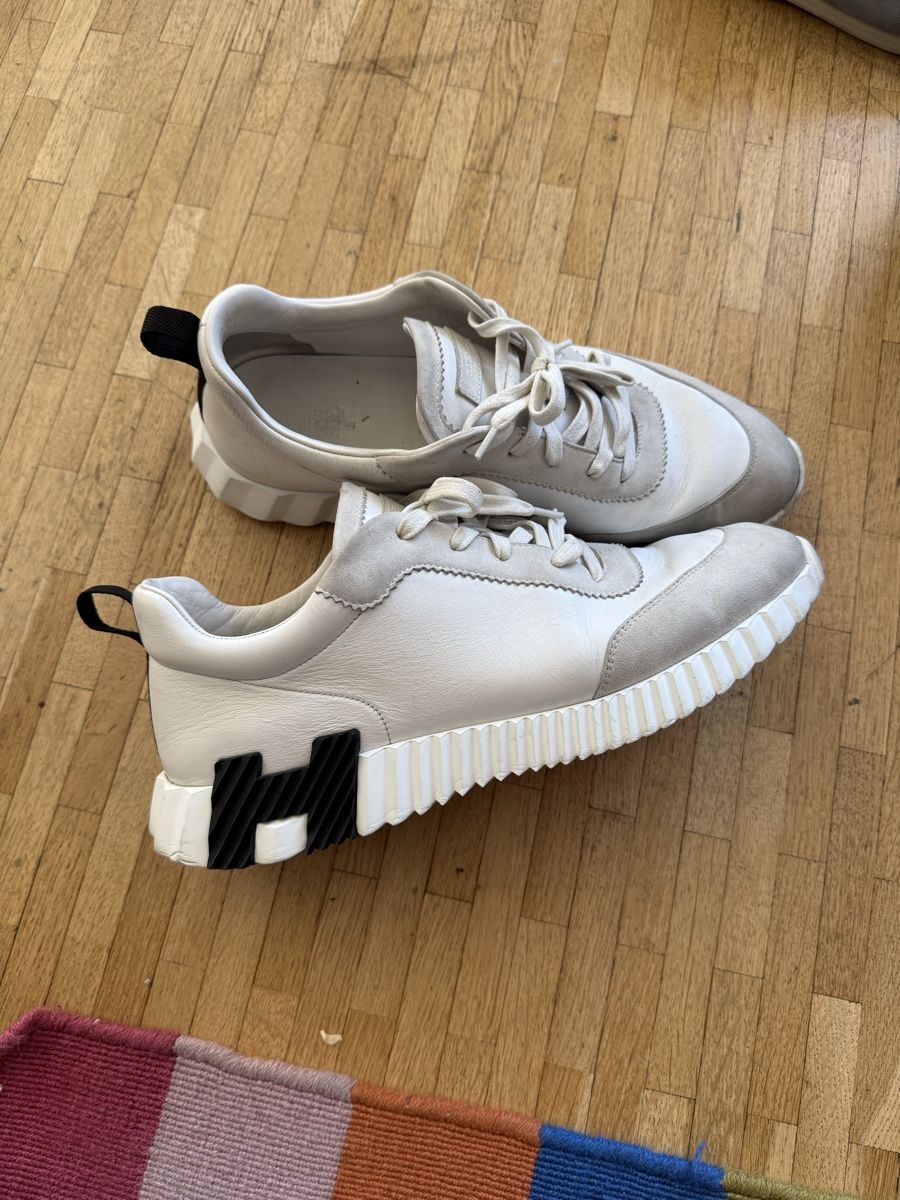 Hermès Scarpe da uomo: Hermès Bouncing White & Black – Usato da Genève venduto da SG_73