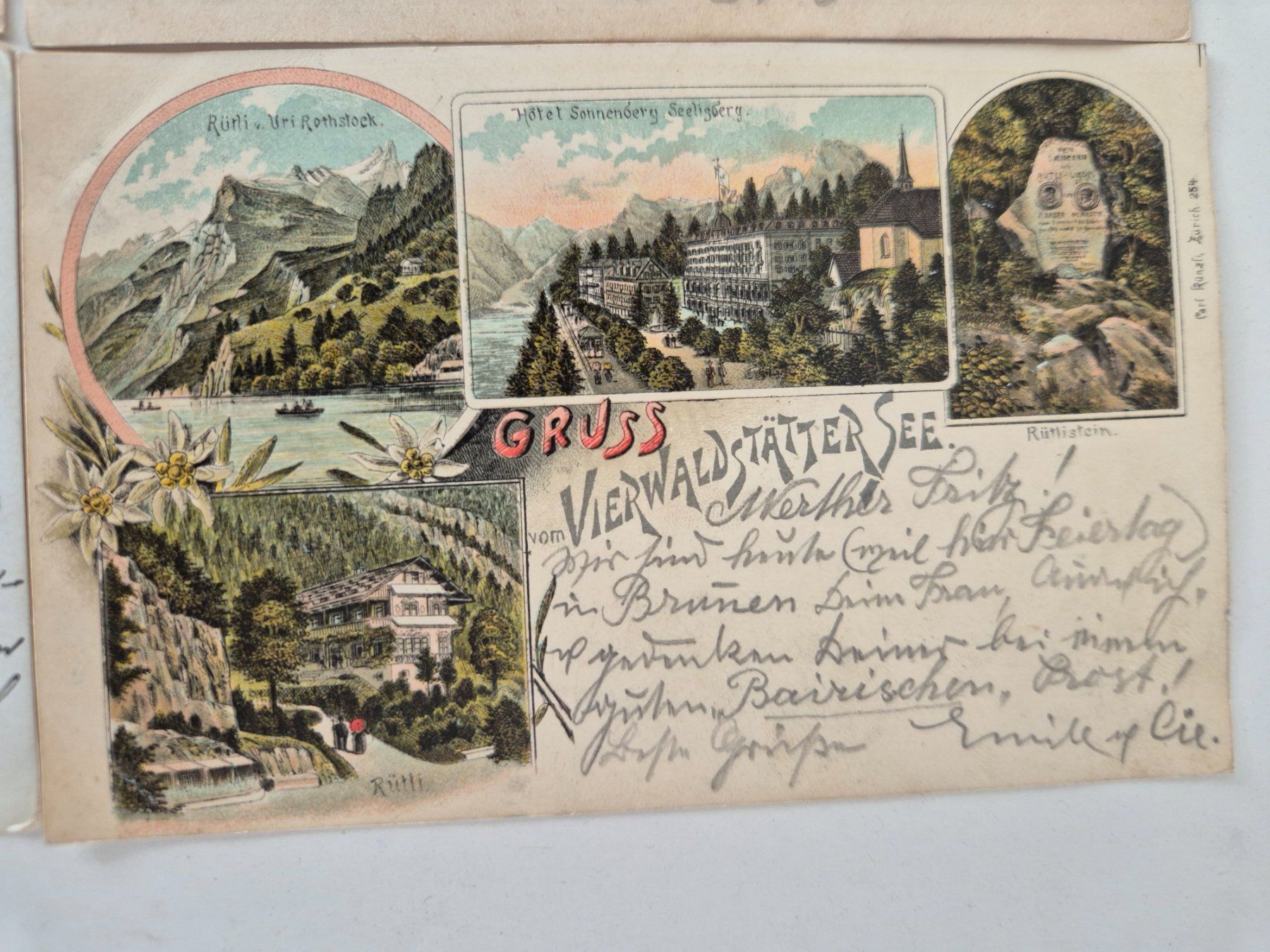 Cartoline postali: 4  AK Ansichtskarten Luzern, 1899 – Usato da Schlosswil venduto da donmarcos62 4