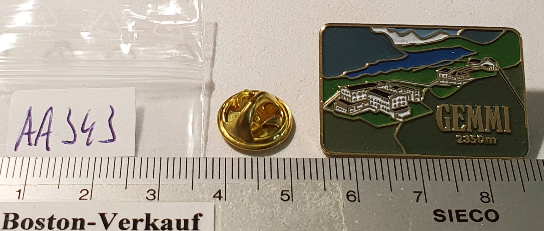 Placchette & Badge: AA343 - Pin Gemmi Pass  Nr. 100 – Usato da Reinach BL venduto da Boston-Verkauf 1