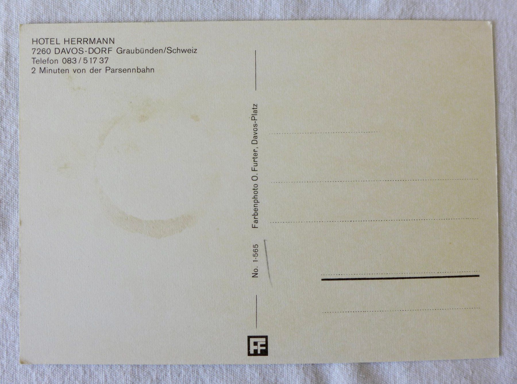 Cartoline postali: AK DAVOS-DORF GR, Hotel Herrmann – Usato da Wallisellen venduto da aloa09 1