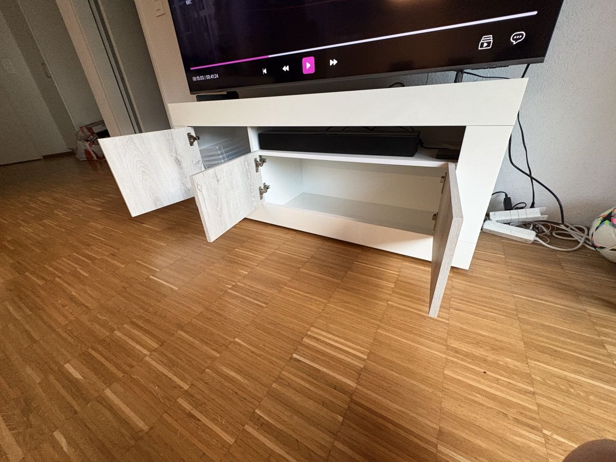 Mobili TV: TV-Möbel weiss Holzoptik – Nuovo (secondo la descrizione) da Mollis venduto da dis_d5t2 1