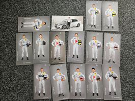 15 Mercedes Autogrammkarten.