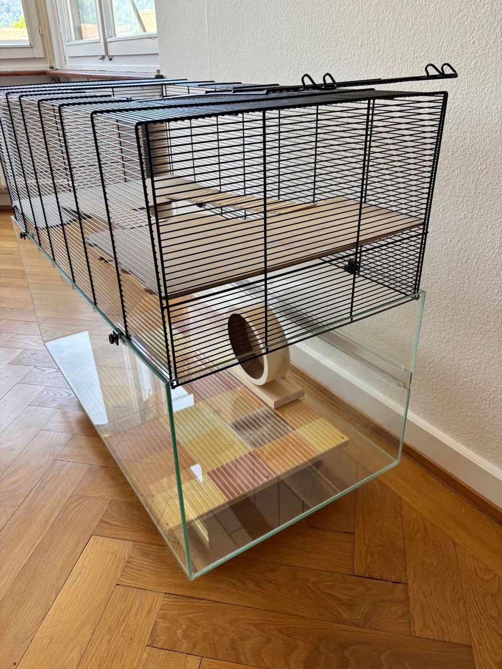 Skyline Gabbie, trasporto & Sicurezza: Hamsterkäfig gross, mit viel Zubehör – Usato da Zürich venduto da SophiaC 1