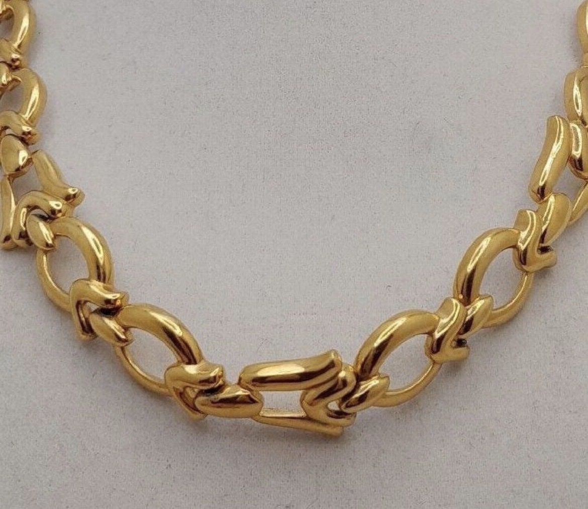 Catenine: Vintage Monet necklace - gold colour  – Usato da Lucens venduto da metaD 1