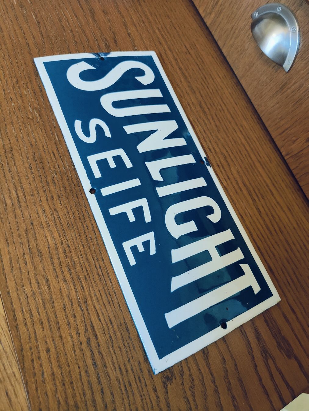 Sunlight Schilder: plaque émaillée Sunlight seife – Gebraucht aus Courtelary von Mini610 2