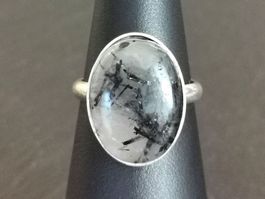 Bague en Argent 925 et Quartz Tourmaline