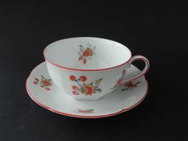 Zwei schöne Tassensets W. Simon Zürich - Art Deco Dekor