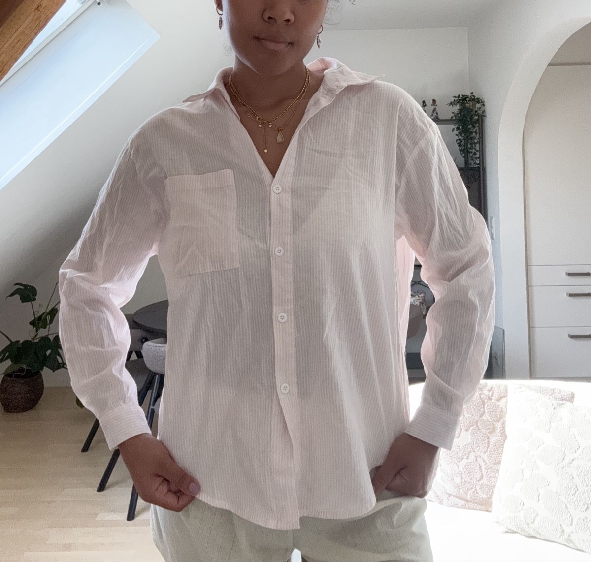 Blusen: Bluse Damen Langarm Rosa gestreift – Neu (gemäss Beschreibung) aus Winterthur von Flomiverse 1