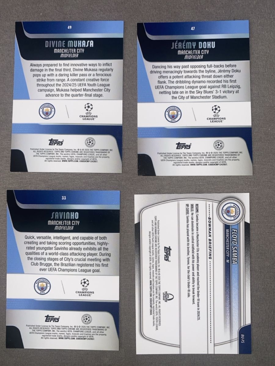 Topps Carte collezionabili: Manchester City Topps Chrome 2026 – Usato da Dornach venduto da kil_rc55 1