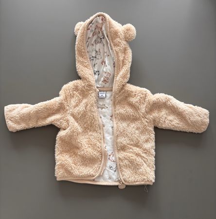 Plüschjacke mit Kapuze Grösse 62