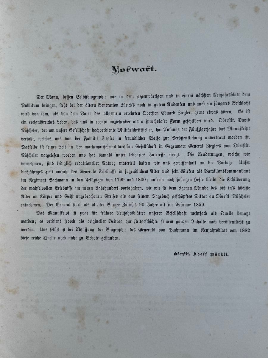 Libri: Neujahrsblatt Feuerwerker-Gesellschaft 1884. – Usato da Adliswil venduto da buch_und_kunst 3