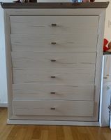 White Chest of Drawers, 5 Drawers, Rustic Wood Look, Great 