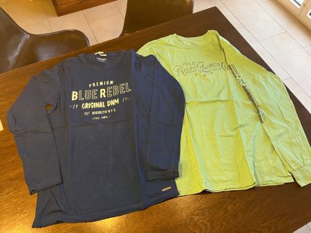 Lot de 2 t-shirt manches longues Ralph Lauren et Blue Rebel