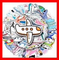 Flugzeuge Comic Basteln Airbus Boeing Air 50 tlg Stickerset