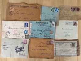 Couvert mit Briefmarken