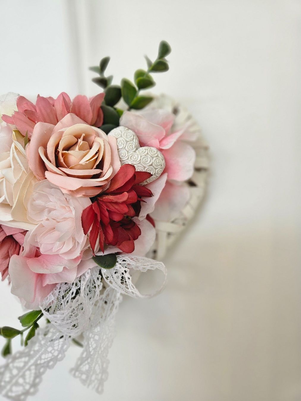 Tutte le decorazioni: Geschenk Herz Kranz Shabby Chic Spitze Muttertag Geburtstag – Nuovo e nell'imballaggio originale da Gossau ZH venduto da Goes05 2