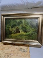Carl Spitzweg Ölgemälde Reproduktion Gartenidylle gerahmt