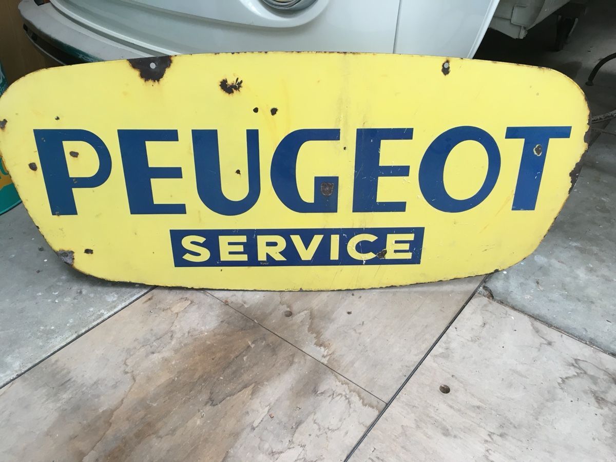 Insegne: Email Schild Peugeot vintage – Usato da Wängi venduto da handixfri