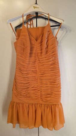 Cocktailkleid von Chez Janine orange Grösse 14 Zustand Neu