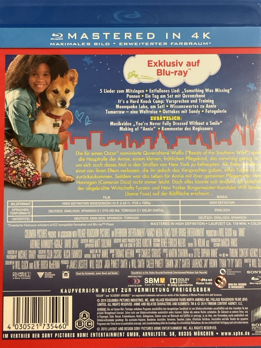 Tutti i DVDs: Annie (2014)  4K Mastered – Nuovo (secondo la descrizione) da Waldenburg venduto da Gonzo8 1