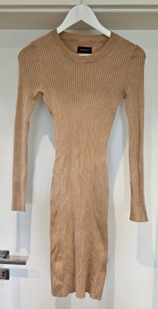 Even&Odd Strickkleid, Gr. S, beige, figurbetont, Herbst