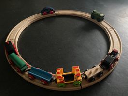 Brio Vintage Zug, einige Schienen und 2 Autos