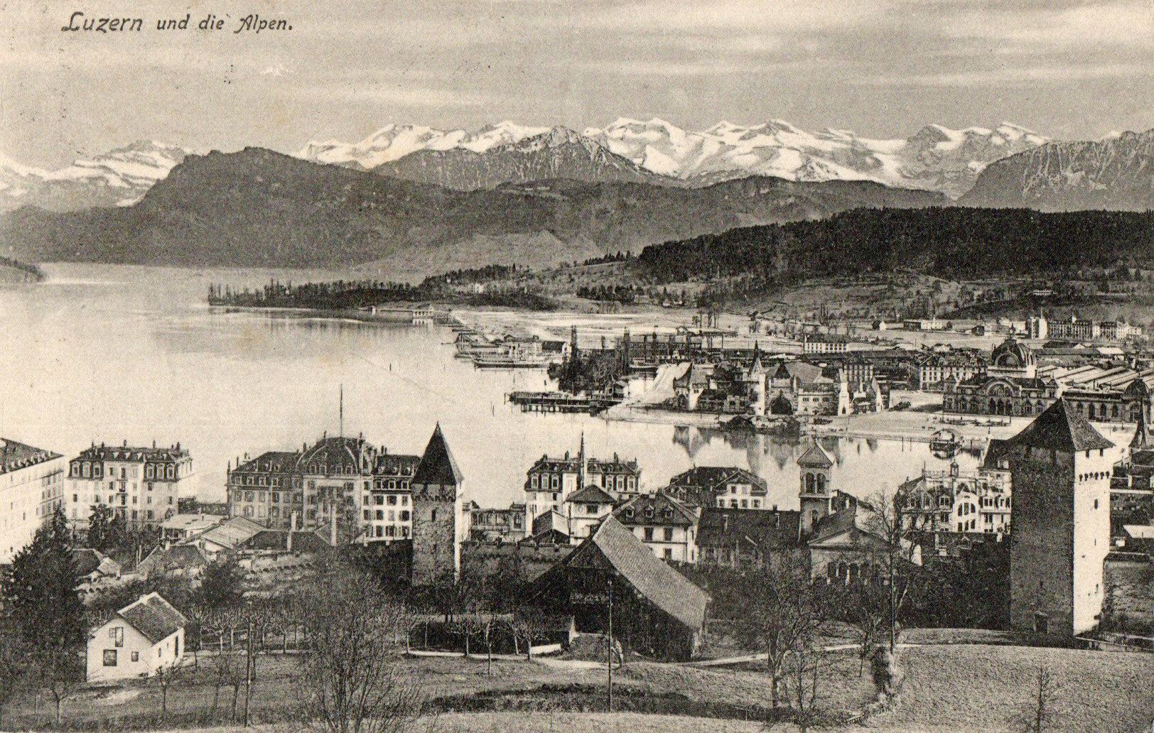 Cartoline postali: Luzern und die Alpen – Usato da Melano venduto da pisonsdro