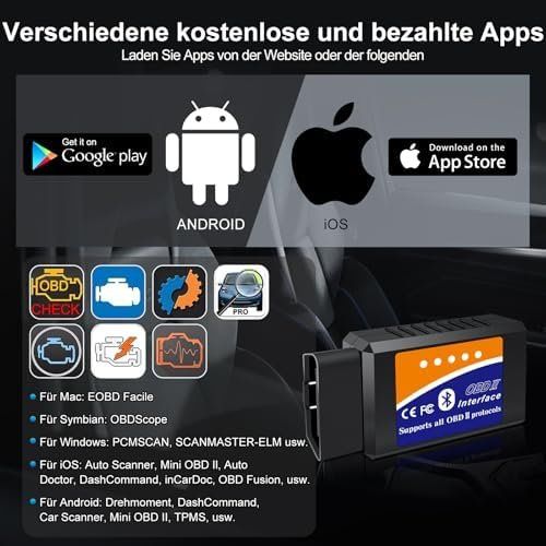 Scanneurs: OBD2 Bluetooth Diagnosegerät Scanner Code Leser iOS iPhone – Neuf avec emballage d'origine à Hundwil par Stallone6 3
