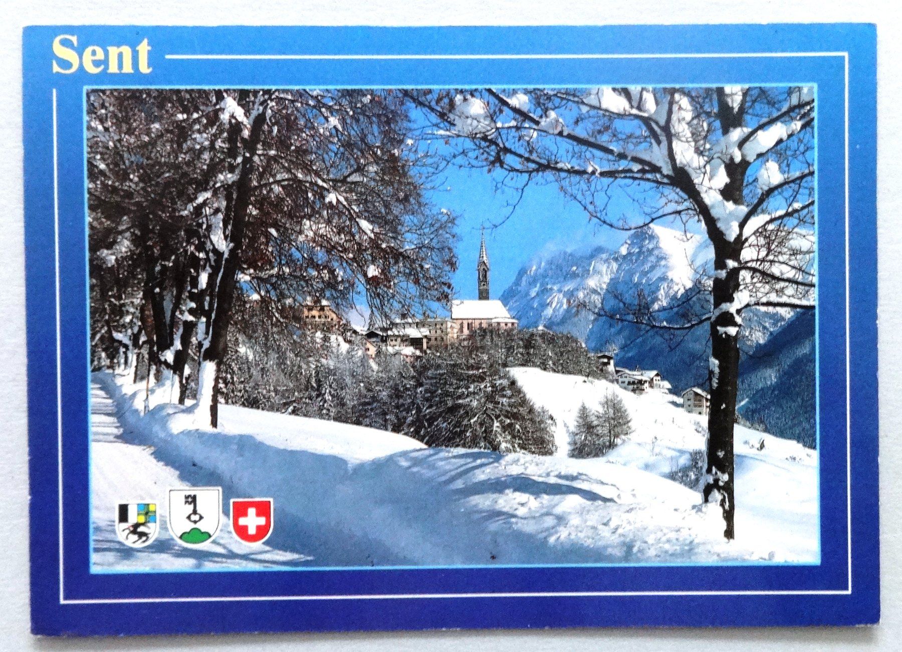 Ansichtskarten: Sent 1440 m im Unter-Engadin – Gebraucht aus Fétigny von Billy2miny