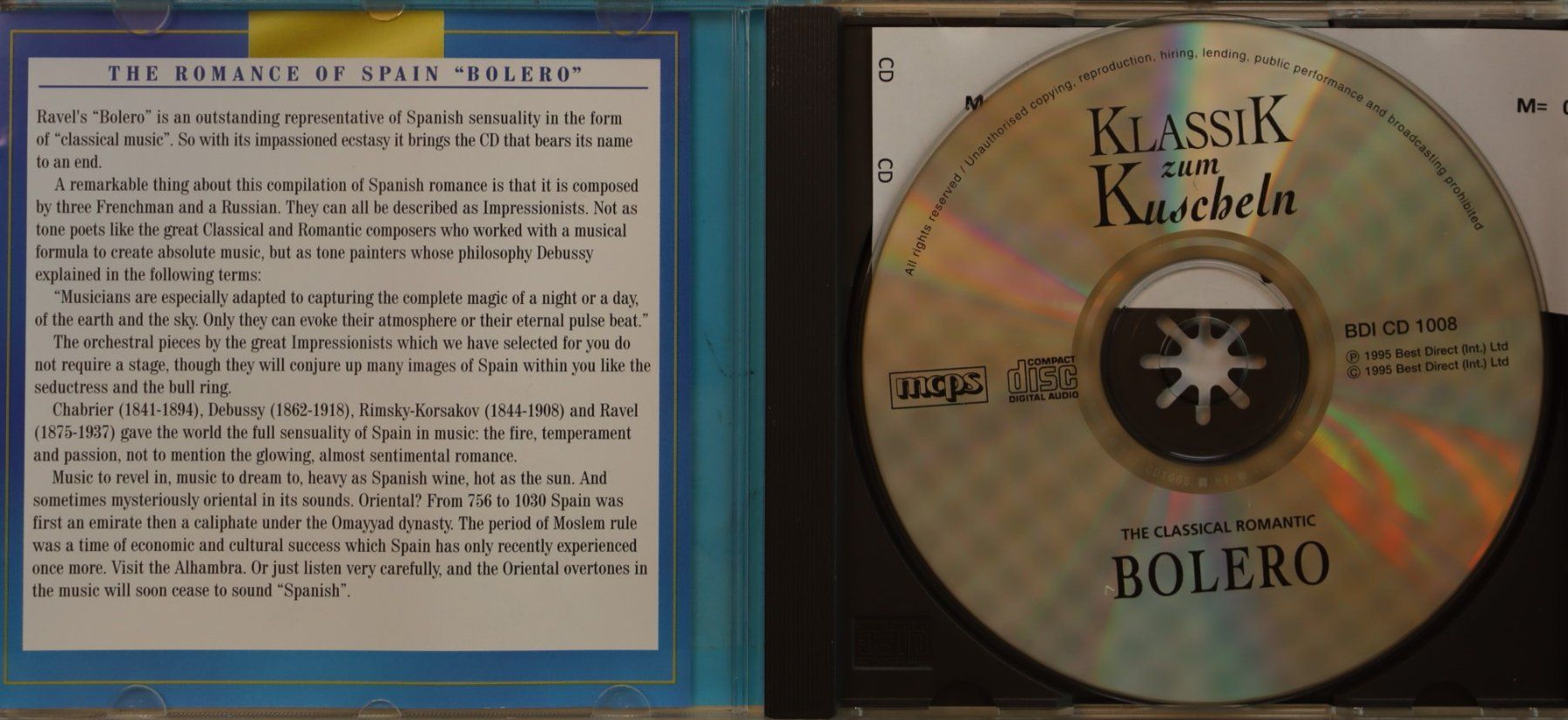 CD: Various - The Classical Romantic Bolero – Usato da Luzern venduto da CONTENTI 1