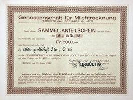 Genossenschaft für Milchtrocknung, Zürich - 1920