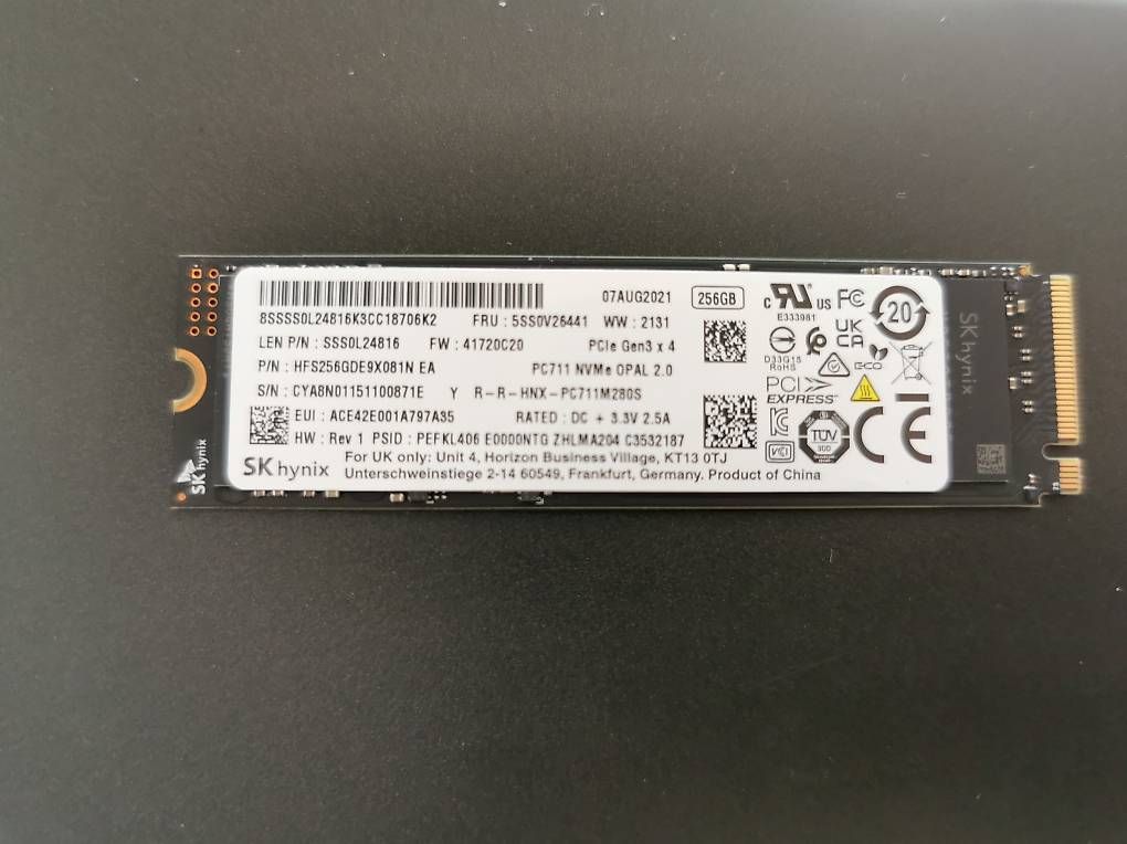 Harddisks: NVMe-SSD 256GB SK hynix pc711  – Gebraucht aus Oberdorf BL von FabioSantoro1990