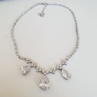 Silber Halskette/ Collier  925 mit Zirkonia  Wunderschön ❤