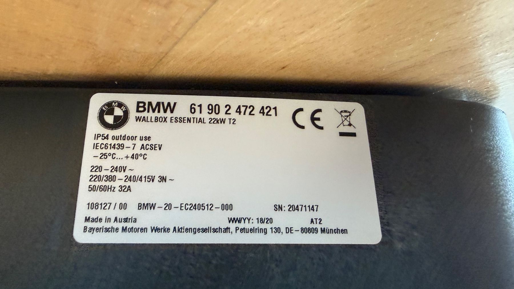 Batterie-Ladegeräte: Wallbox BMW Essential 22KW – Gebraucht aus Otelfingen von Huebi_01 3