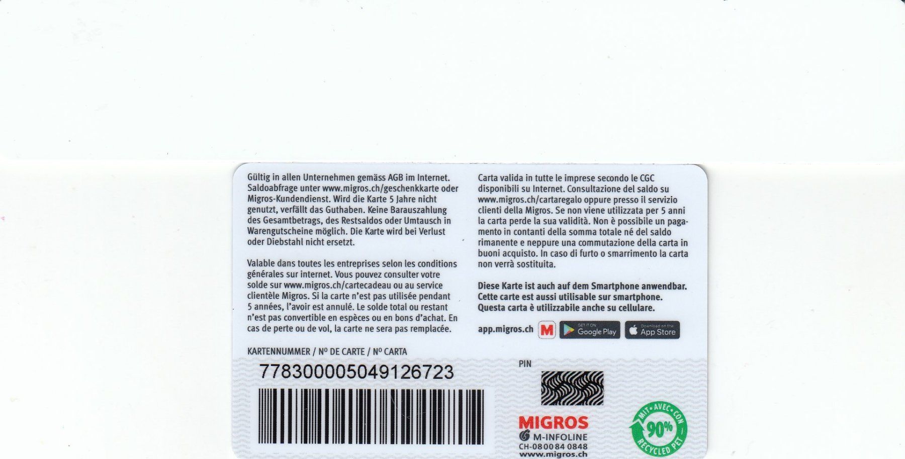 Cartes: Carte Migros – D'occasion à Thônex par TIFANY02 1