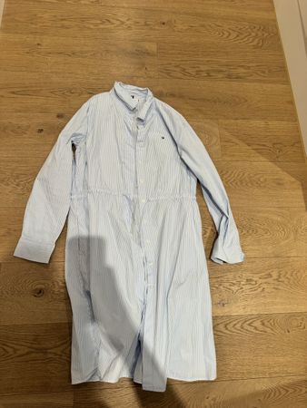 Tommy Hilfiger Women's Light Blue Striped Dress - Size 36