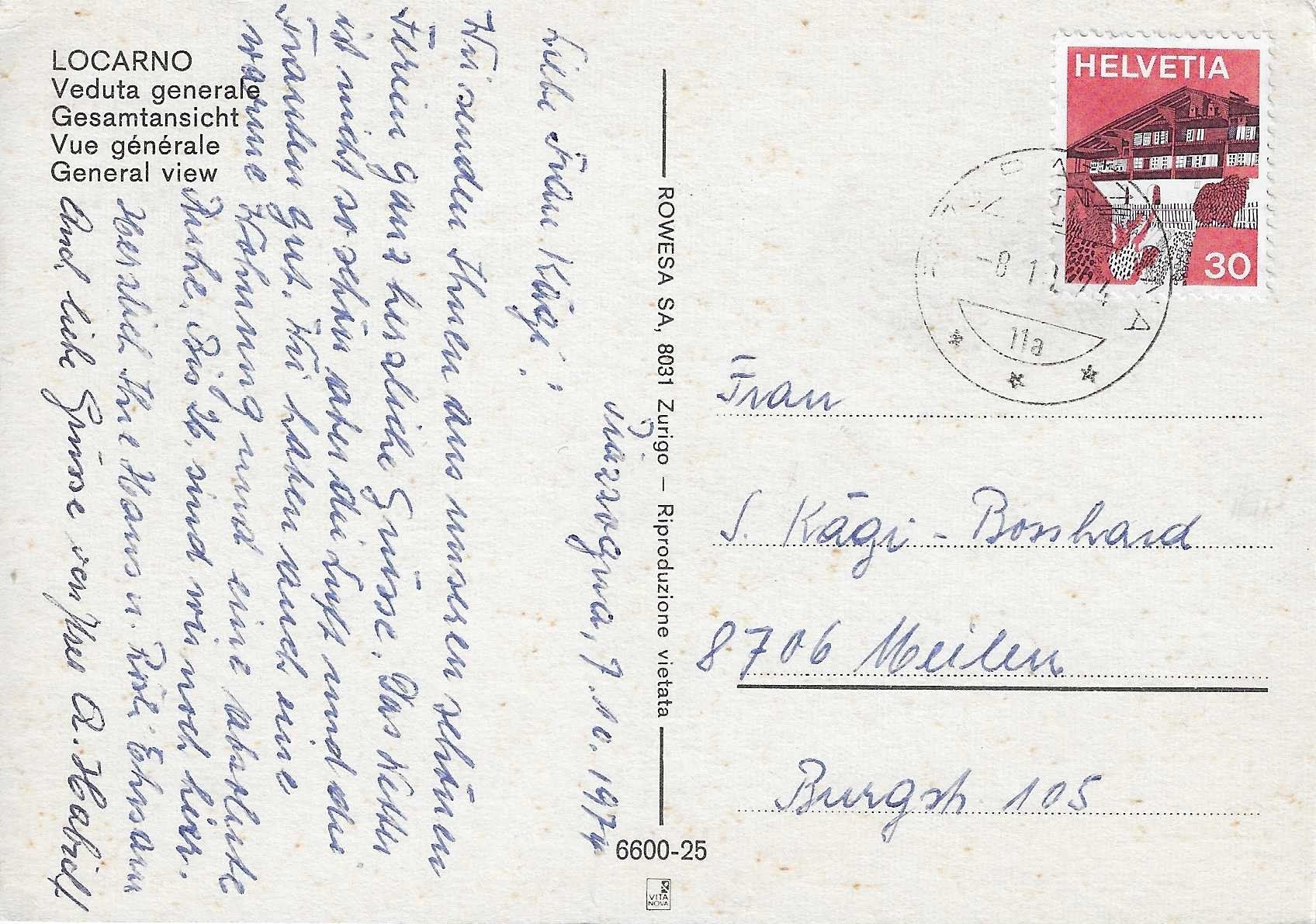 Cartoline postali: Locarno Gesamtansicht TI – Usato da Rothrist venduto da Stranglehold 1