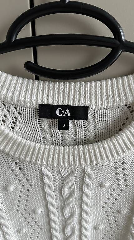 T-shirt: Strickshirt weiss, Grösse S, C&A – Usato da Luzern venduto da ca.lu 2