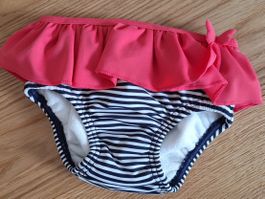Badehose Kinder gestreift Pink Rüsche neu windeln
