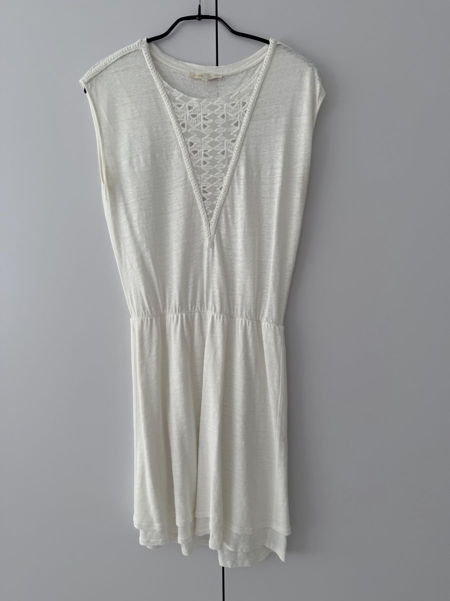 Robes: Maje Leinenkleid Weiss Gr. S (Gr. 1) – D'occasion à Zumikon par DesignDeluxe
