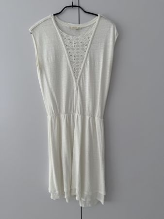 Maje Leinenkleid Weiss Gr. S (Gr. 1)