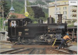 Dampflok HG 3/3 1067 (ex Brünig) 1910 - Drehscheibe Giswil