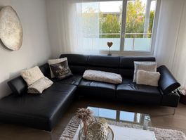 Leder Sofa Schwarz
