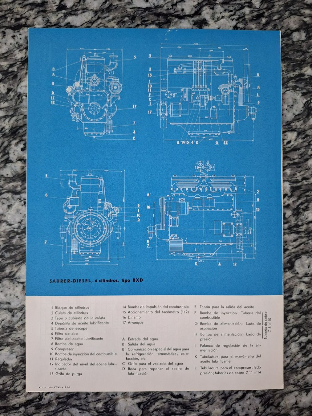 Saurer Documenti: Saurer Faltprospekt, BXD Motor – Usato da Lohn-Ammannsegg venduto da Beo71 2