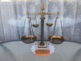 XXL 55cm Doppel Balance Balken Waage + 11er Gewichtsteinsatz