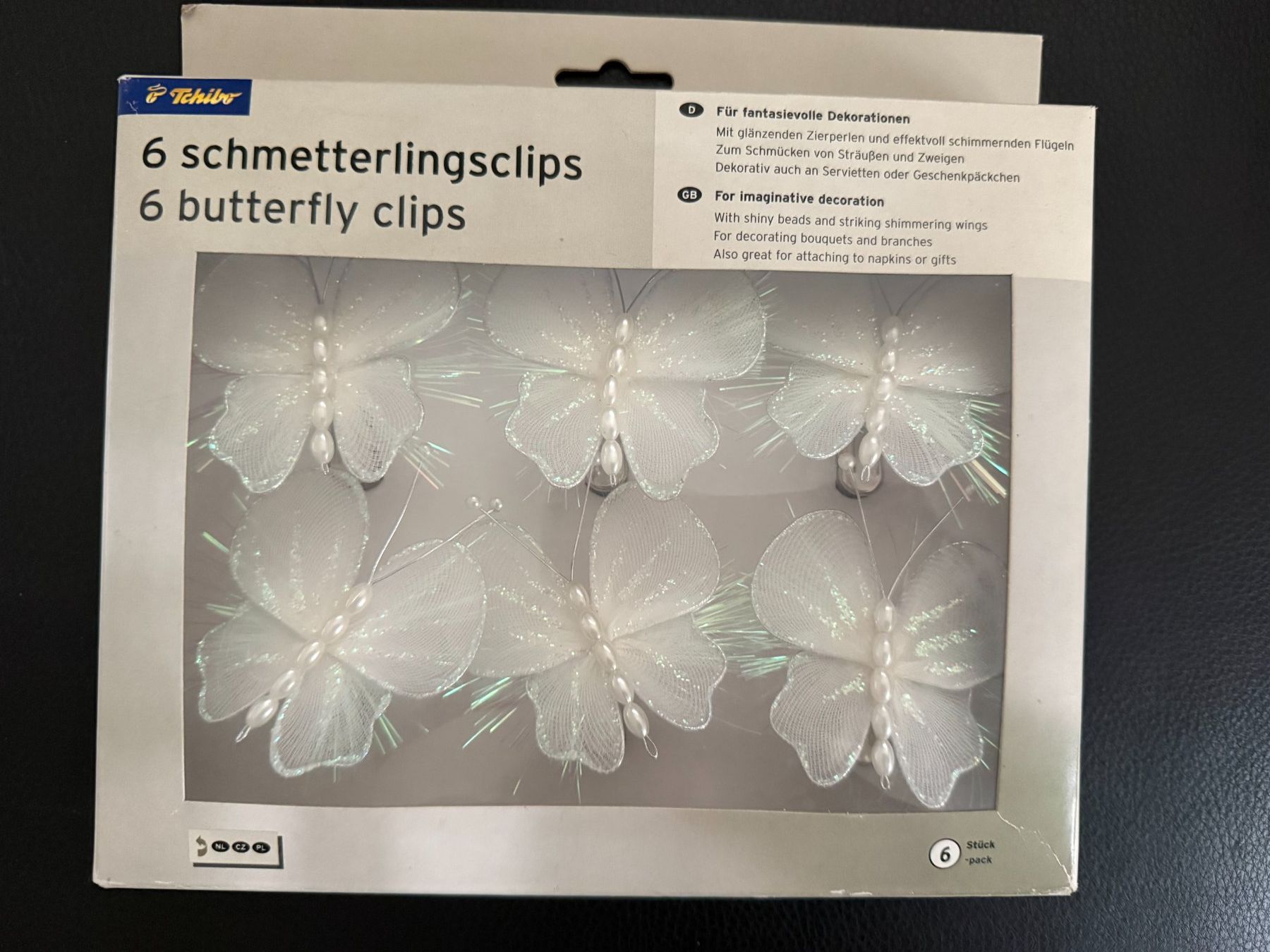 Tutte le decorazioni: 6 Schmetterlingsclips  butterfly clips  neu – Nuovo (secondo la descrizione) da Subingen venduto da ArtBead