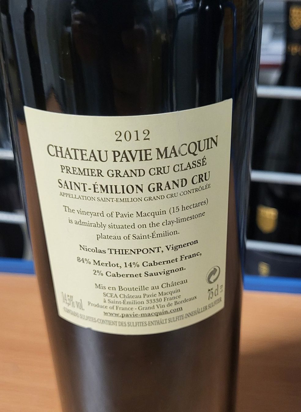 Vins: Château Pavie-Macquin 2012 – Neuf (Voir description) à Zürich par xnanxaosi 1