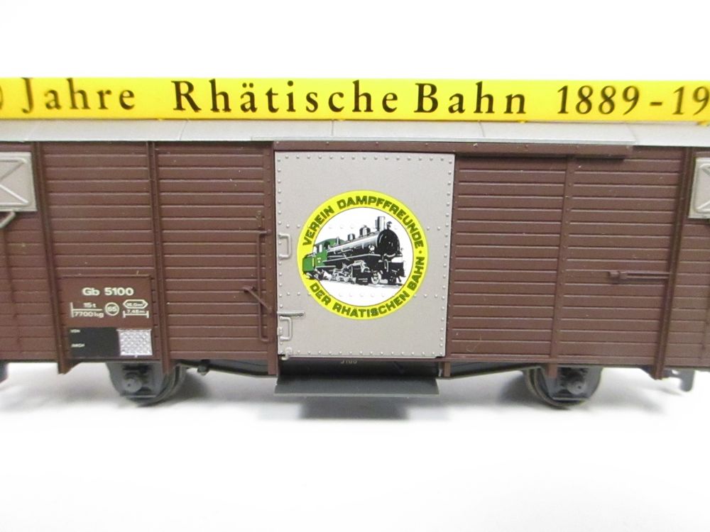 Bemo Modelleisenbahnen: Bemo H0m 2256-1 RhB Güterwagen - 100 Jahre Rhätische Bahn – Neu und originalverpackt aus Olten von Heinrich875 4