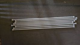 Tringles a rideau telescopiques blanches - 130 a plus 230 cm